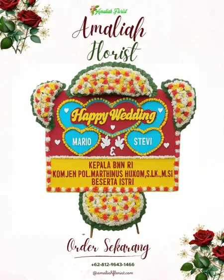 Papan Bunga Pernikahan Kalisada